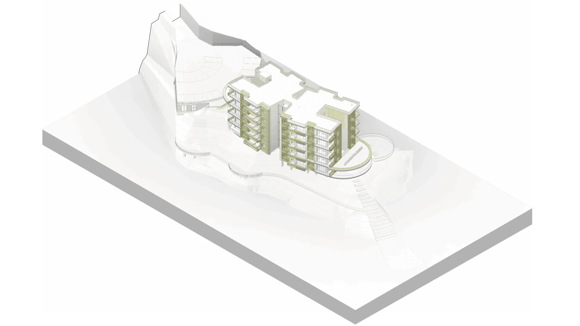 Segunda perspectiva del modelo tridimensional de Cabo San Miguel