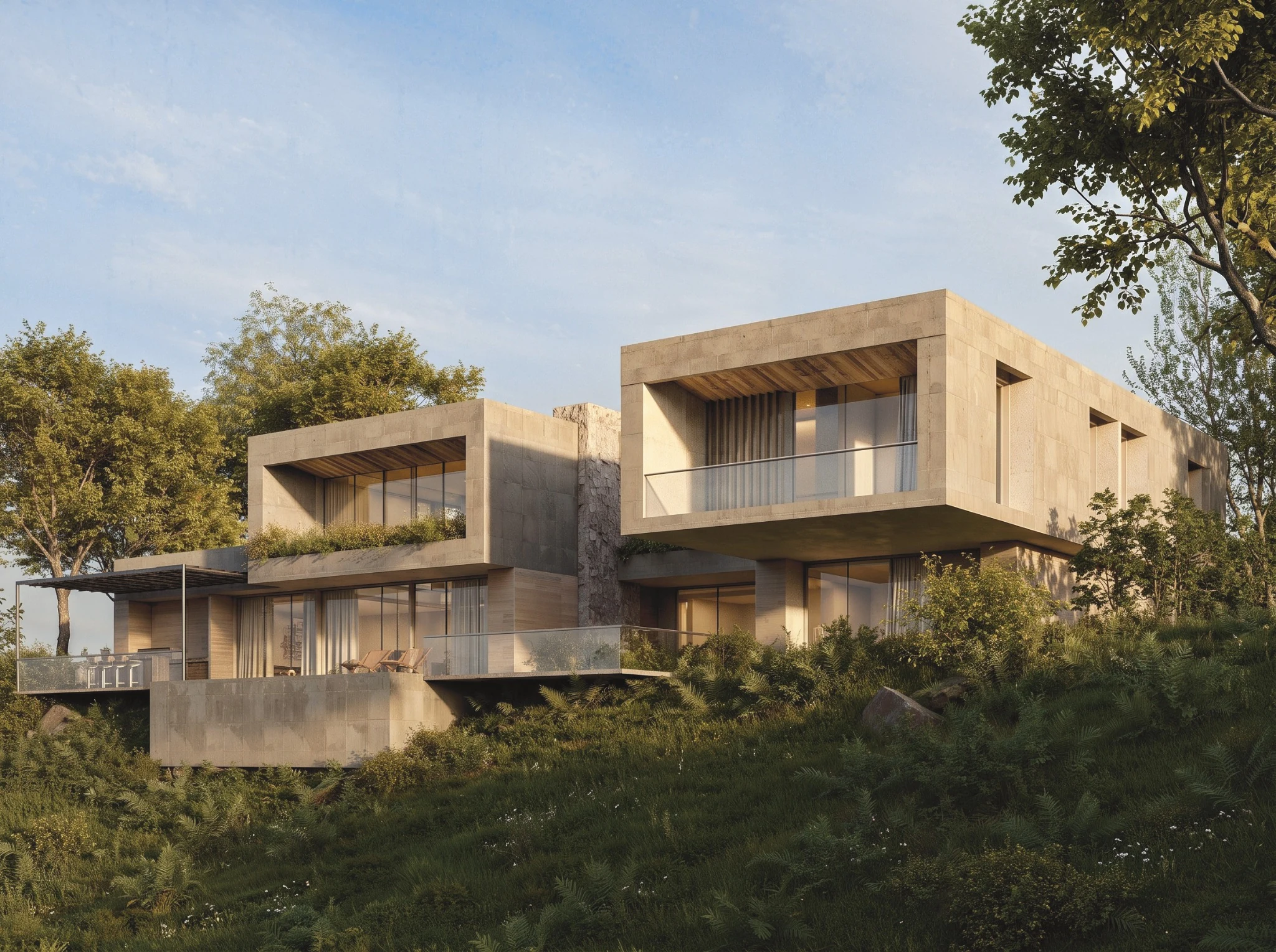 Casa Patio Horizonte, residencia contemporánea integrada al paisaje y la vegetación